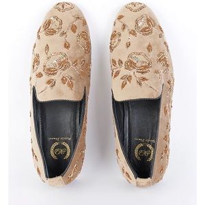 Modello Dolmani | Men’s Beige Handcrafted Slip-Ons